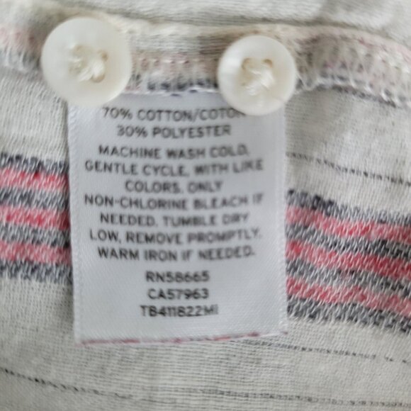 Treasure & Bond Boyfriend Fit Striped Button Down Shirt Womens Size XS Casual - Picture 7 of 7